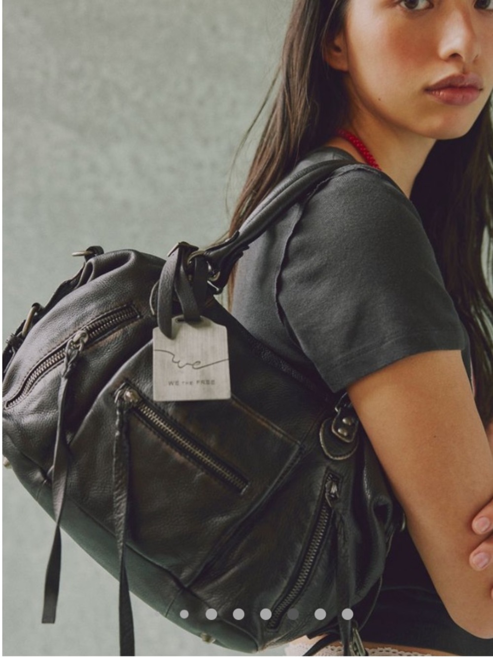 NWT FREE PEOPLE We The Free Baby Emerson Tote Bag in Black - Picture 3 of 10